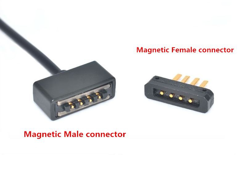 4 pin magnetic Pogo pin connector