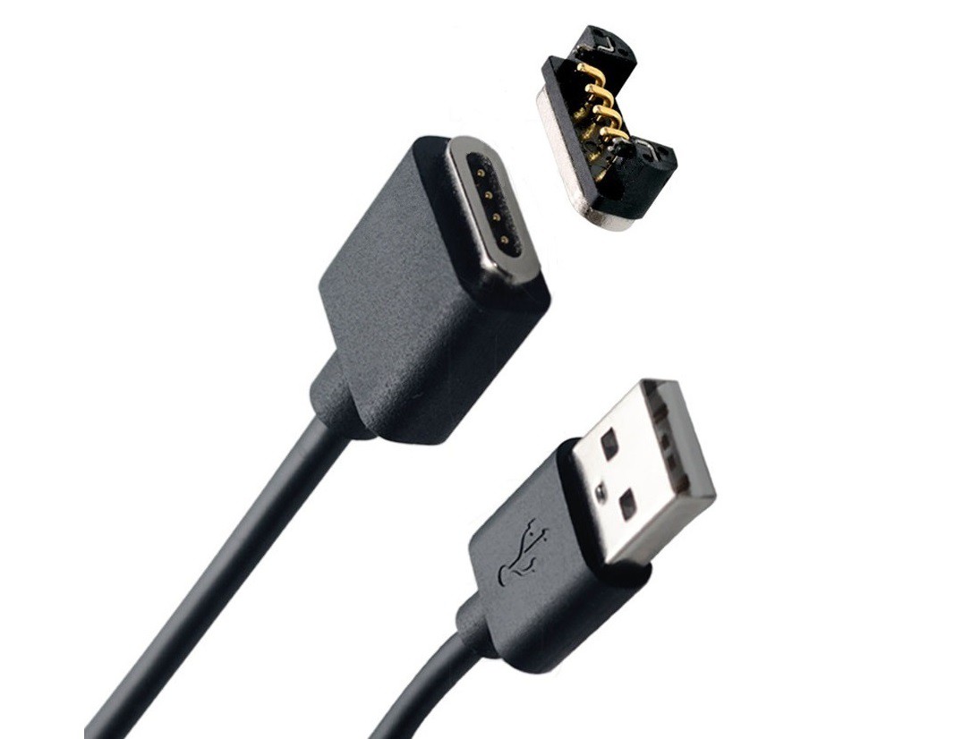 Pogo pin magnetic cable connector