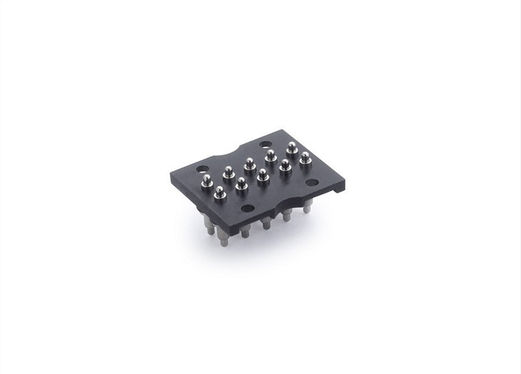 Connector de pins Pogo de doble cap de 10 pins