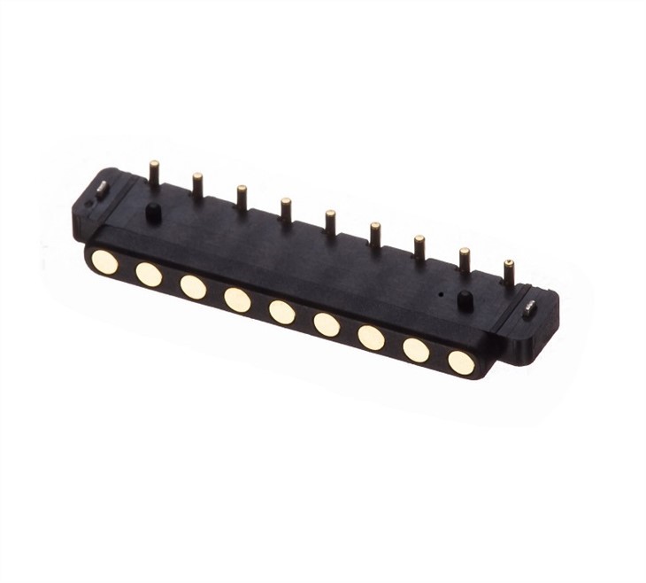 Connector de 90 graus Pogo Pin d'angle recte de 9 pins