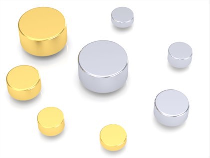 Agulla pogo d'or banyat sòlid