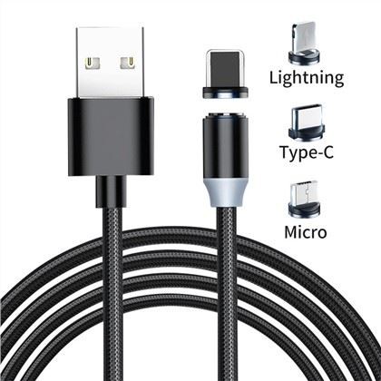 Cables de pogo pin de càrrega ràpida magnètica 3 en 1 magnètica